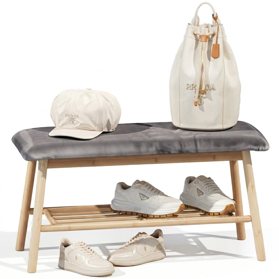 Bench Shoes Rack Sneakers Hat Bag Wardrobe Set Top by deckorator