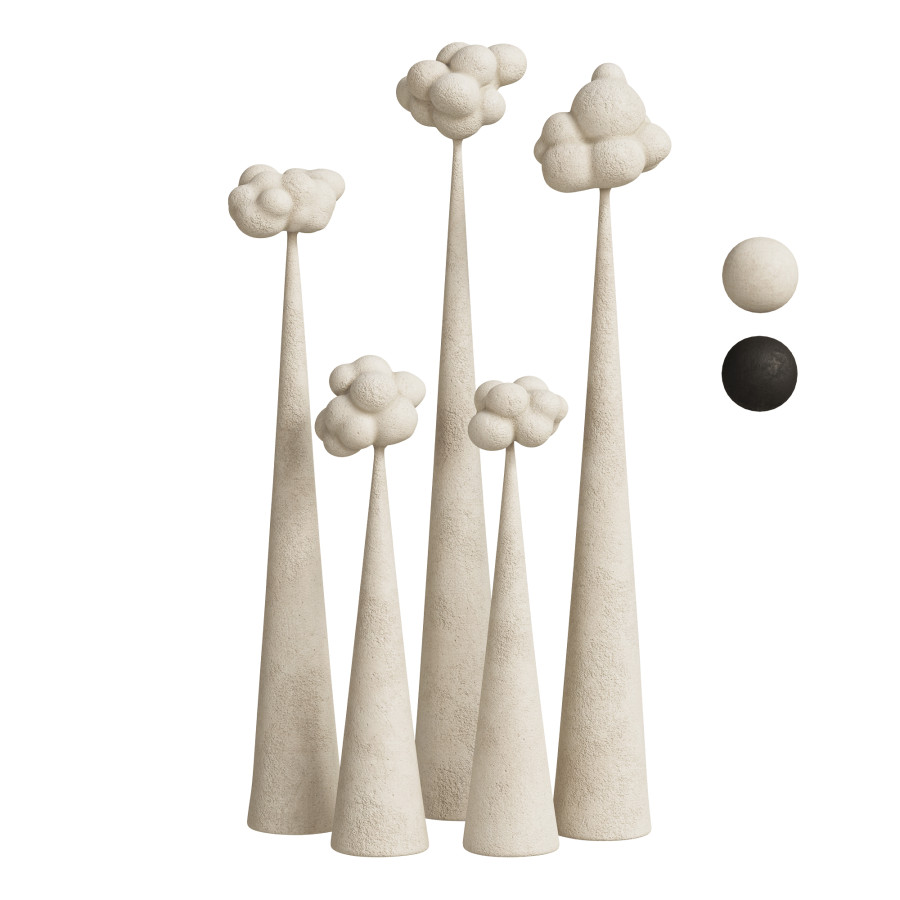 Decorative Sculpture Cactus Clouds by Serin Pro