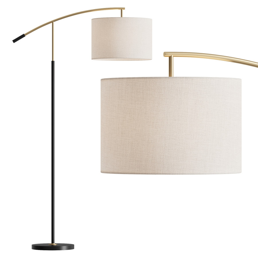 Cruz Floor Lamp Black Cruz Fl Bkiv by Zennoo