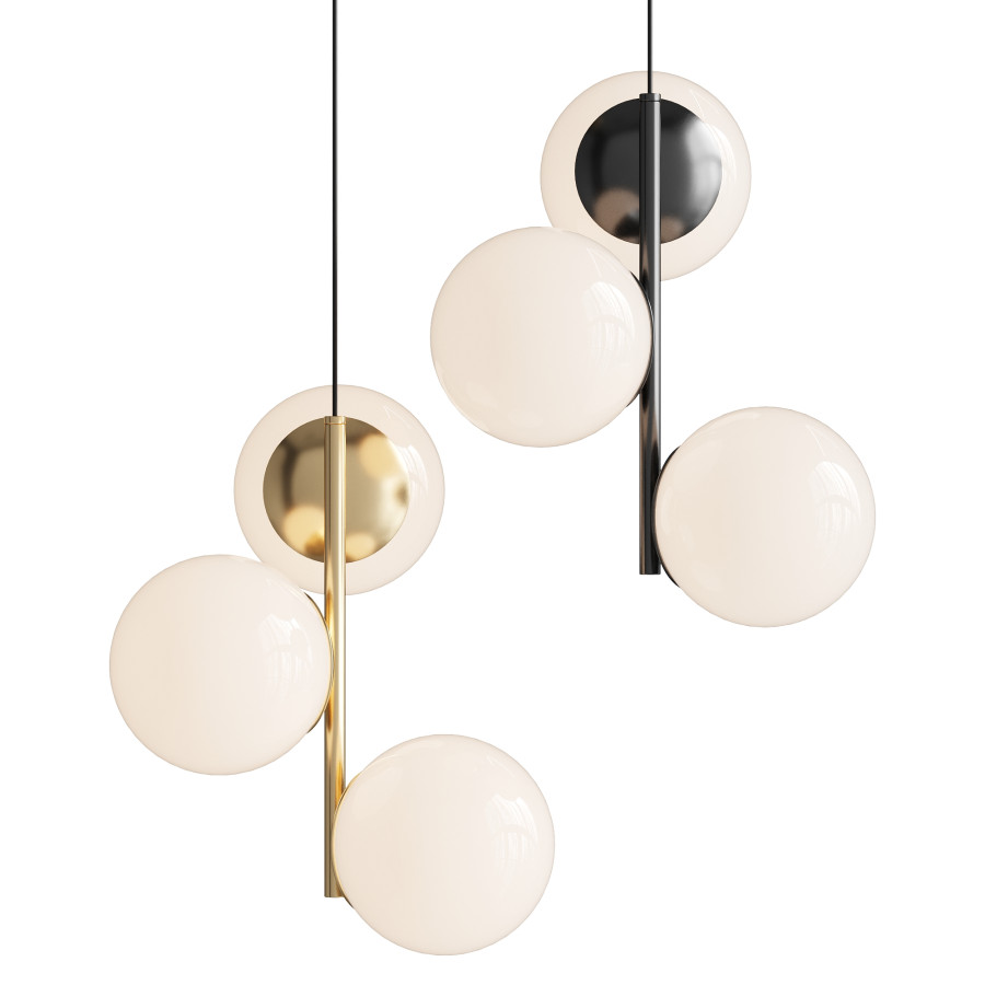 Lilly 3 Light Pedant Black by Zennoo