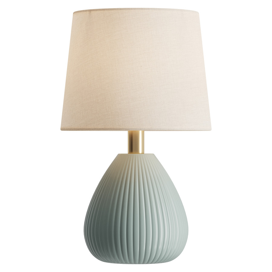 Novack Modern Blue Ceramic Table Lamp by Zennoo
