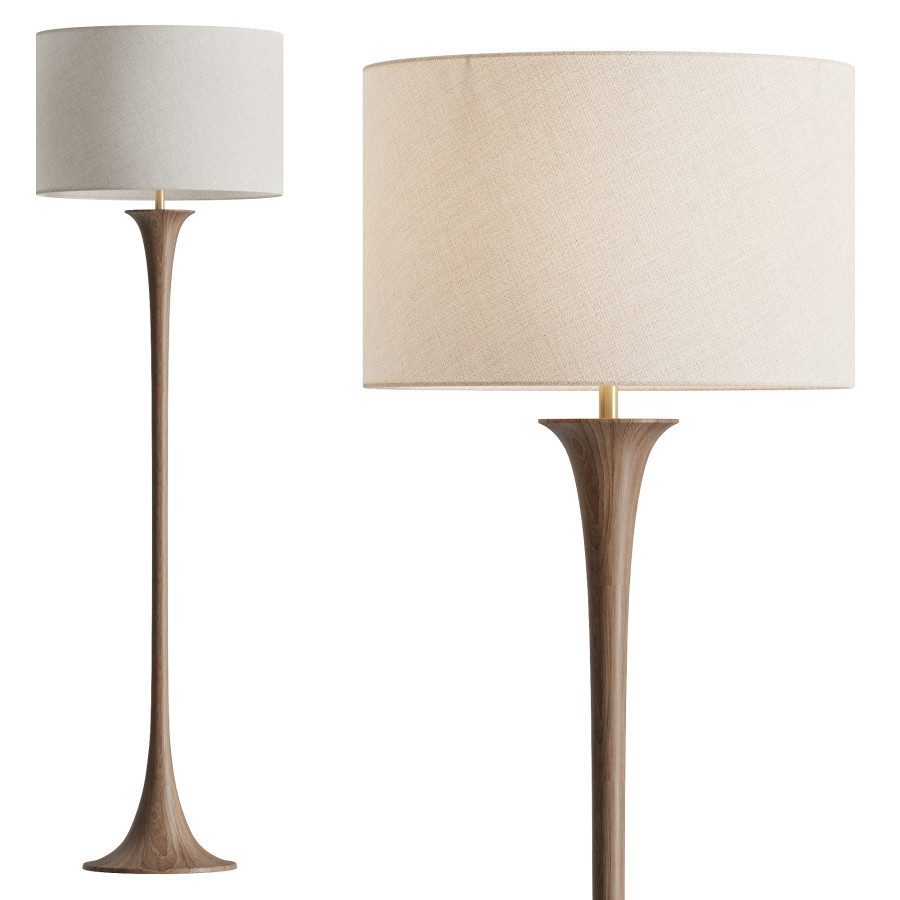 Soraya Floor Lamp Walnut by Zennoo