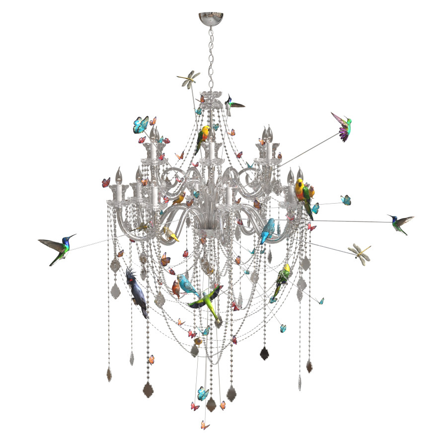 Sebastian Errazuriz  Spring Shit Show Chandelier by Timur Kozodaiev