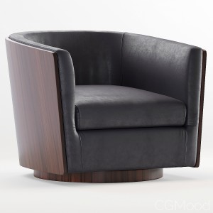 West_elm Luther Leather Swivel Chair
