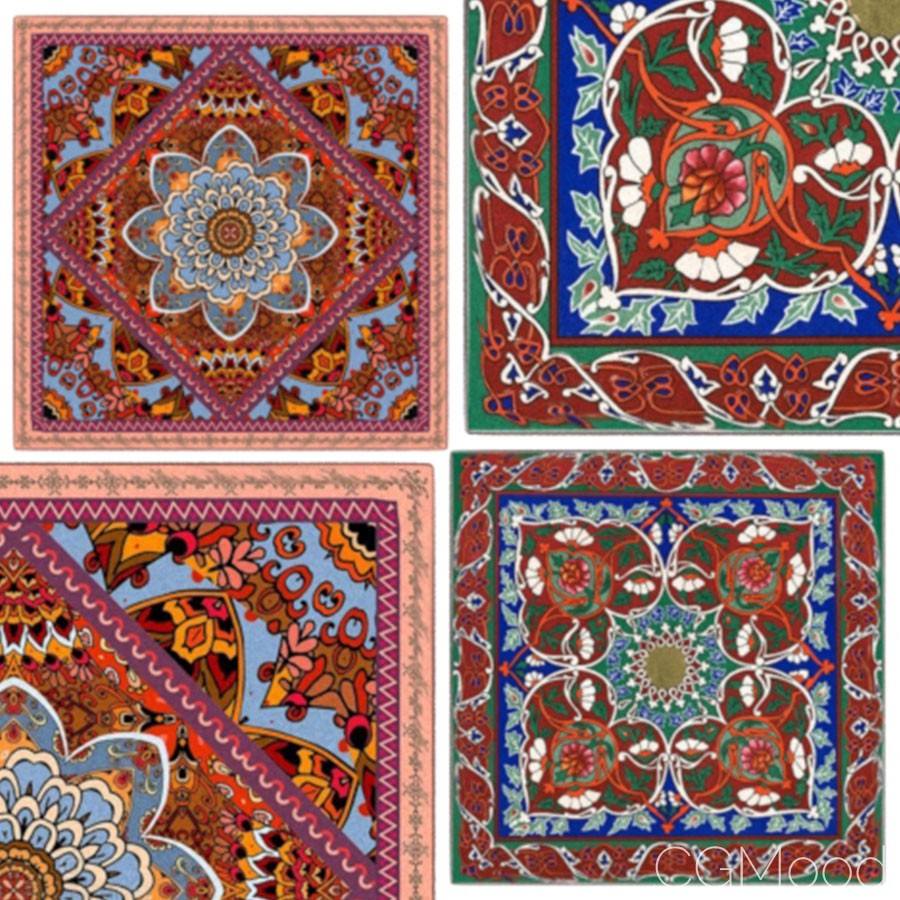 Square Rugs 3D Model for VRay | CGMood
