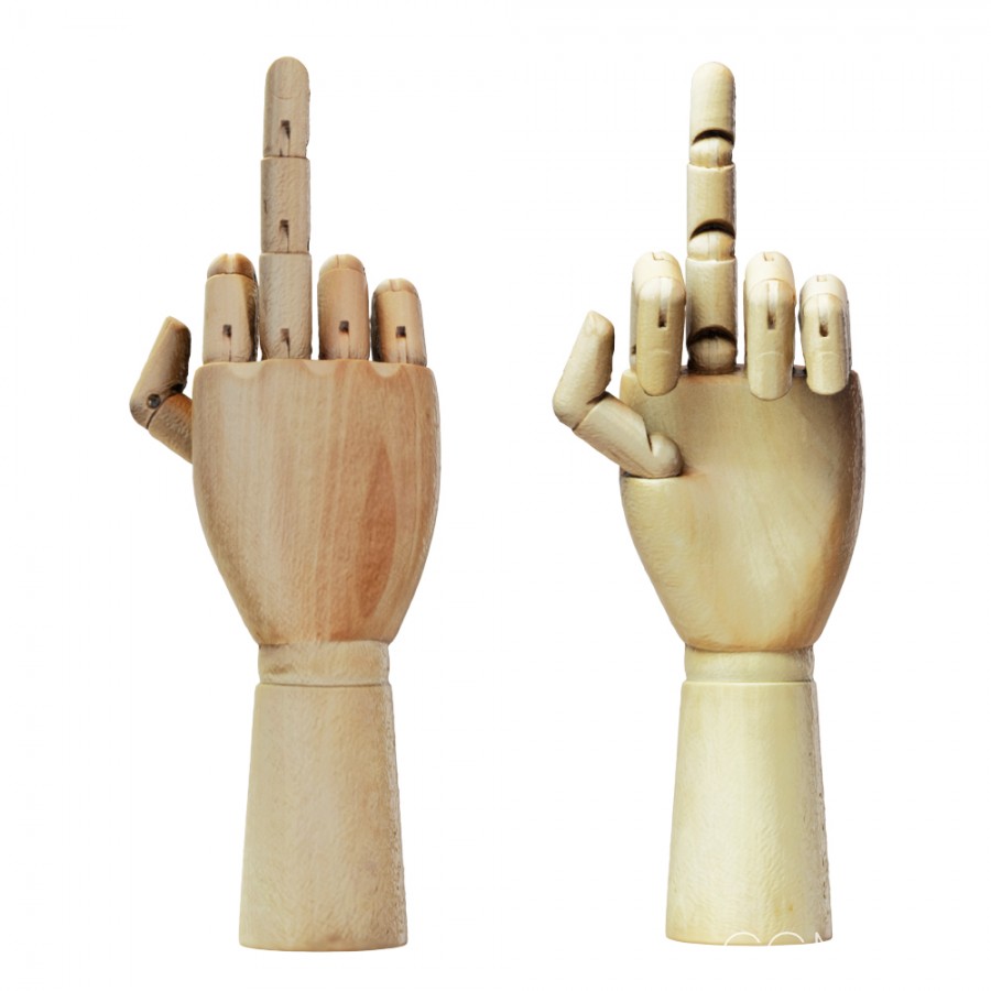 Figurine Fuck Wood Hand 3D Model for VRay | CGMood