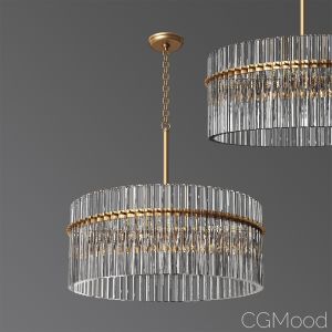 Casandra 4-light Brushed Brass Pendant Crystal Cha