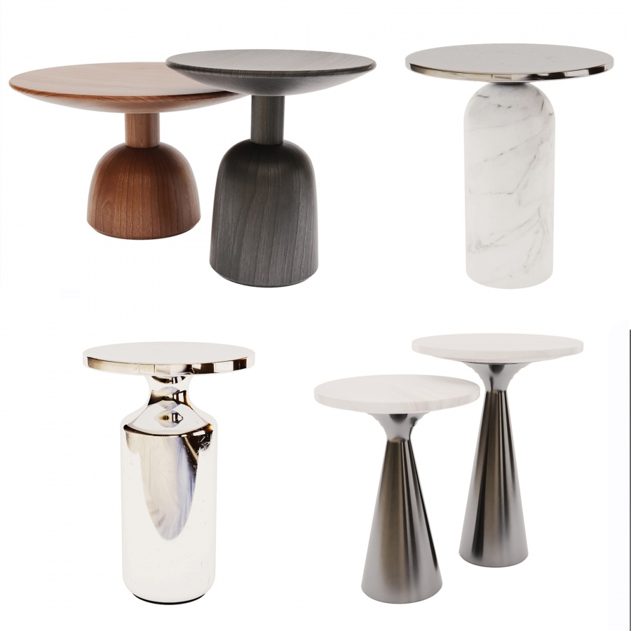 Side Tables . Set 01 - 3d-model 3D Model for VRay, Corona | CGMood