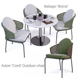 Aston Cord Outdoor Chair And Bellagio Bistrot Tabe