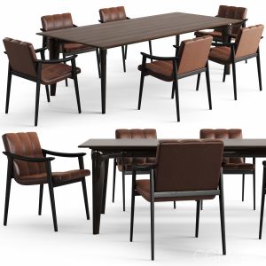 Minotti Penthouse Table And Fynn Dining Chair
