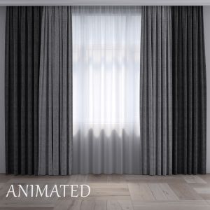 Animated Curtain And Tulle | №1