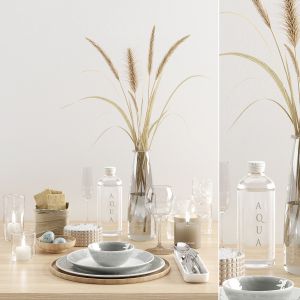 Hygge Tableware With Dried Grass
