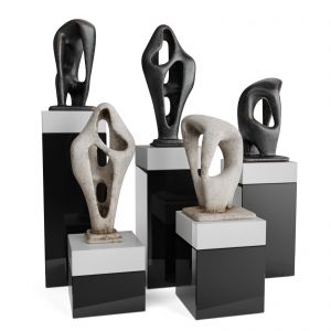 Amorphous Figures Pedestal Black And White