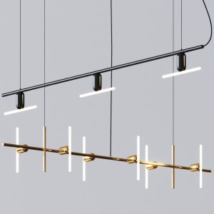 Linear And Aerial Chandelier By Beem Lamps