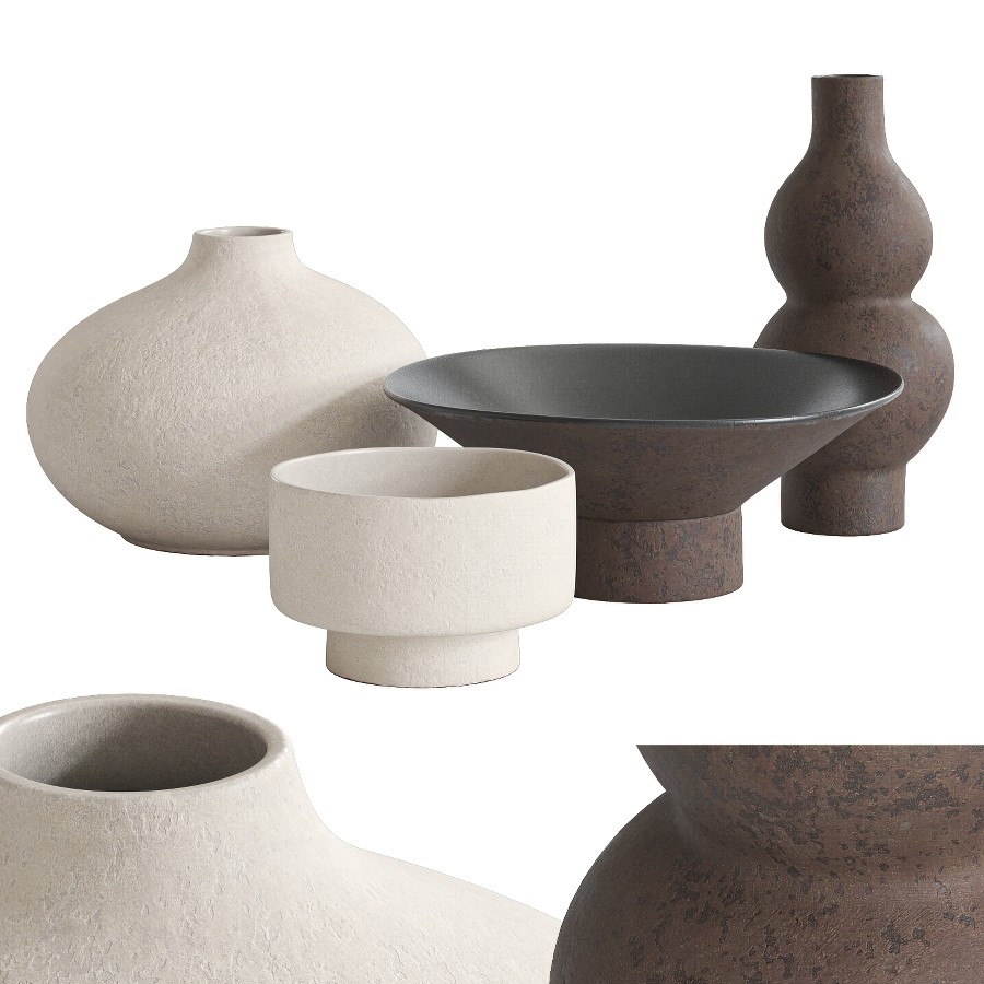 Vase Set 27 3D Model for VRay, Corona | CGMood