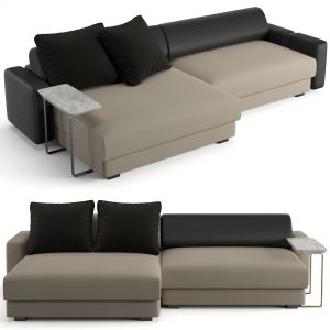 Fendi Casa Halston Sofa 300 Cm With Chaise Lounge