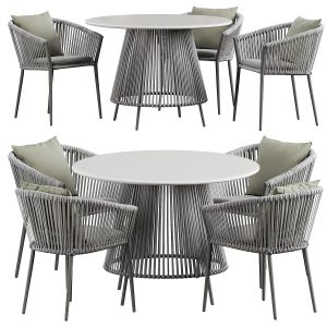 Muse Dining table Silver round