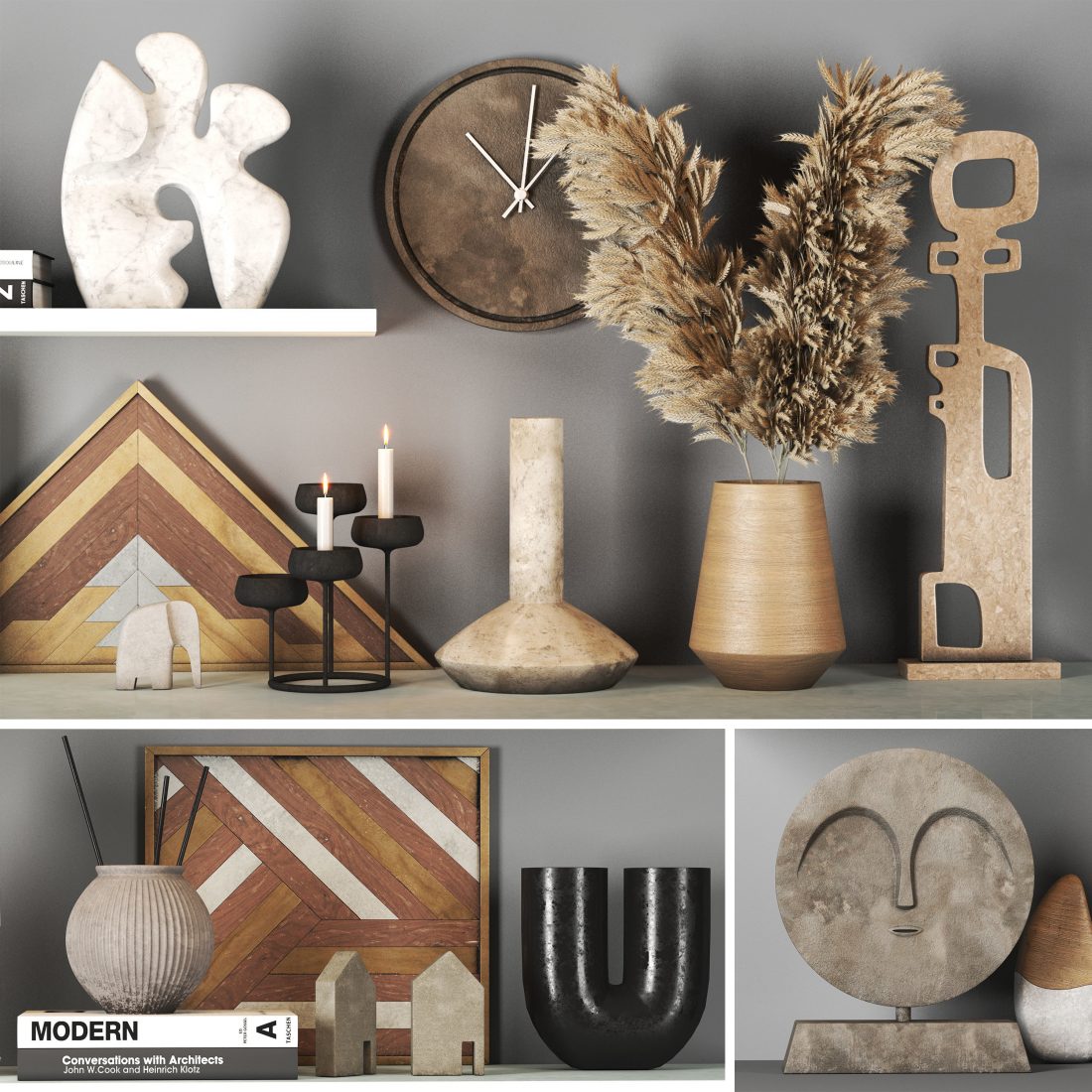 Decorative Set 02 3D Model for VRay, Corona | CGMood