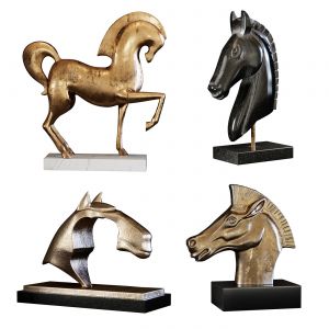 Horses Sculptures Set 02