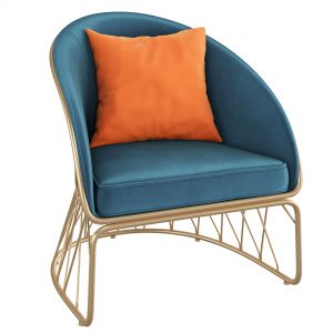 Homary-blue Accent Chair