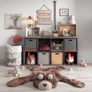 A Large Set Of Decor For A Nursery In Camp Style