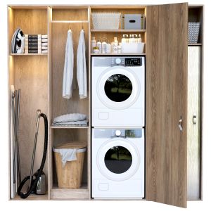 Laundry Room With Large Household Appliances 12
