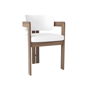 Boucle Curved Dining Chair