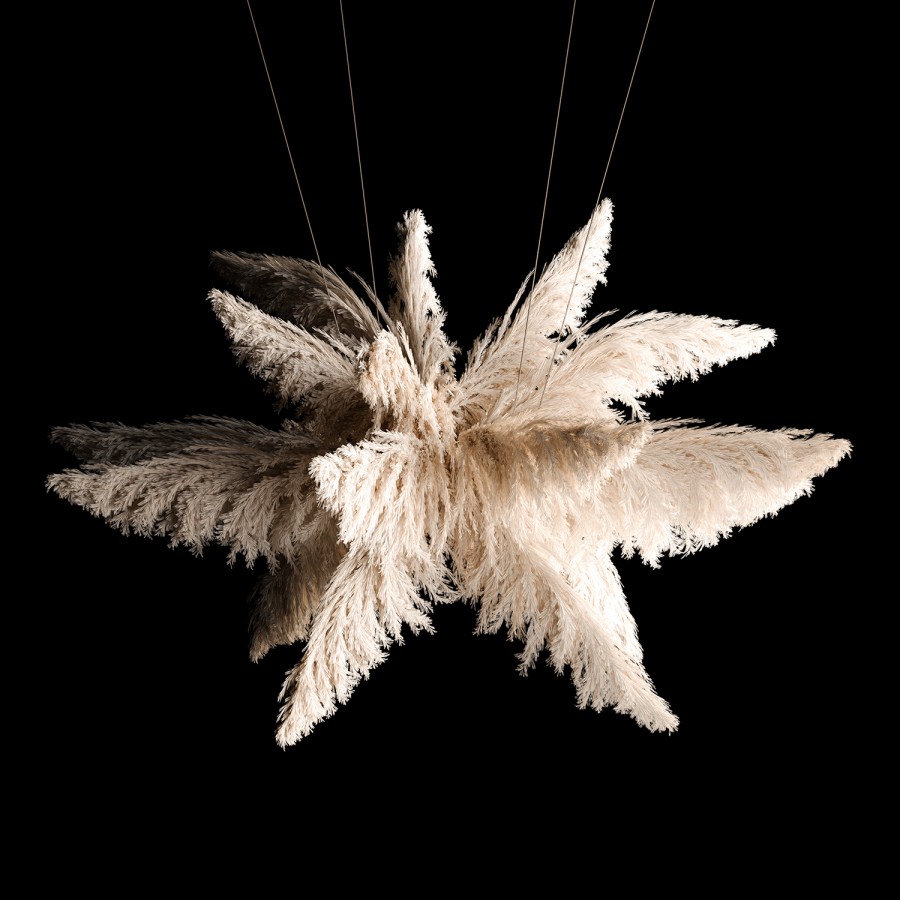 Hanging Reeds Hanging Bouquet Of Dry Reeds For Decoration 271 - 3D Model for VRay