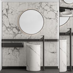 Bathroom Set Marble Wall - Set 31