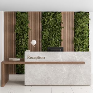 Reception Desk And Wall Decor - Office Set 238