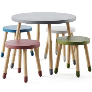 Children's Table And Chairs By Flexa
