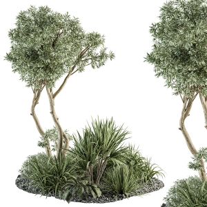 Needle Tree And Bush - Outdoor Garden Set 305