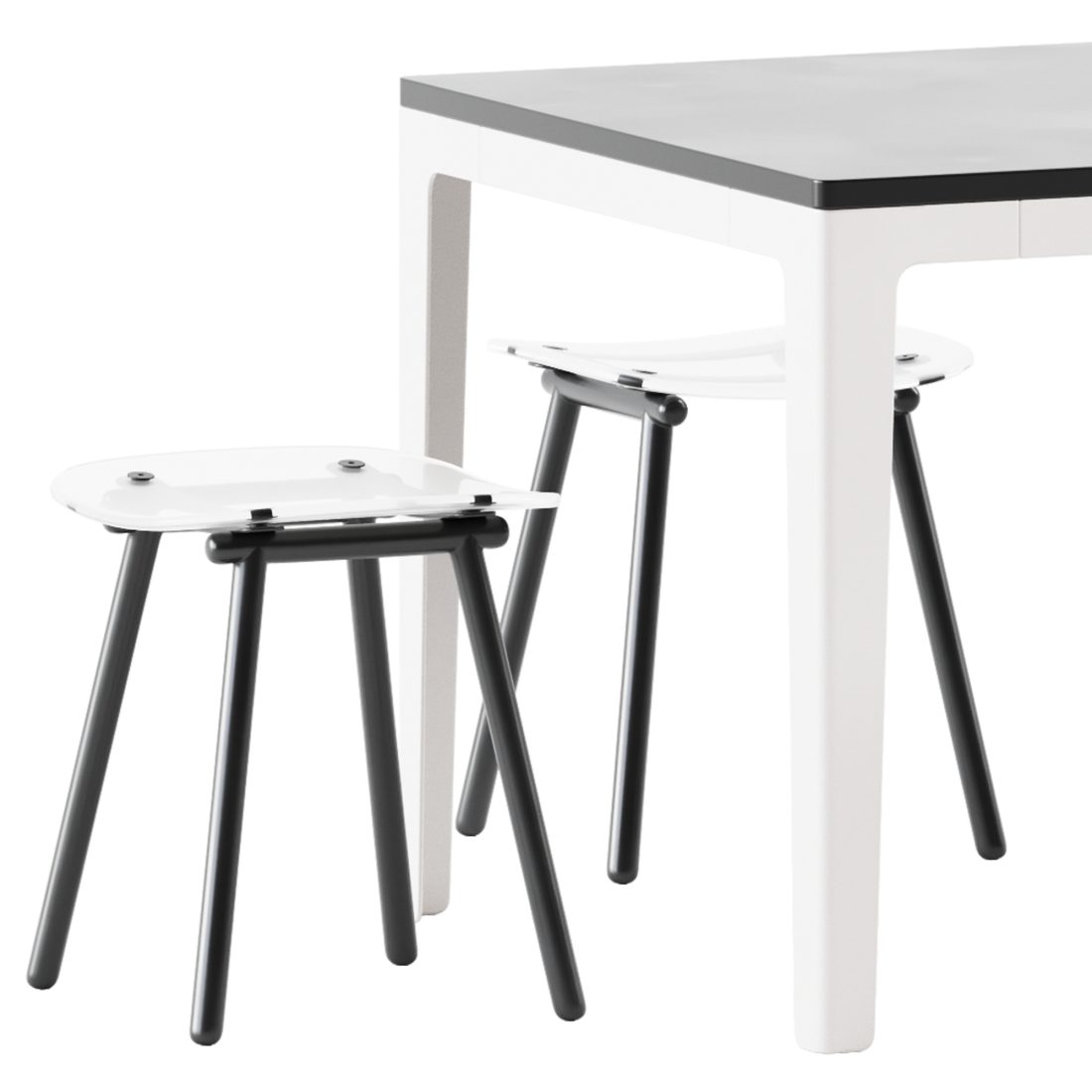 Pop Table And Fenster Low Stool By Designbythem 3D Model for Corona ...
