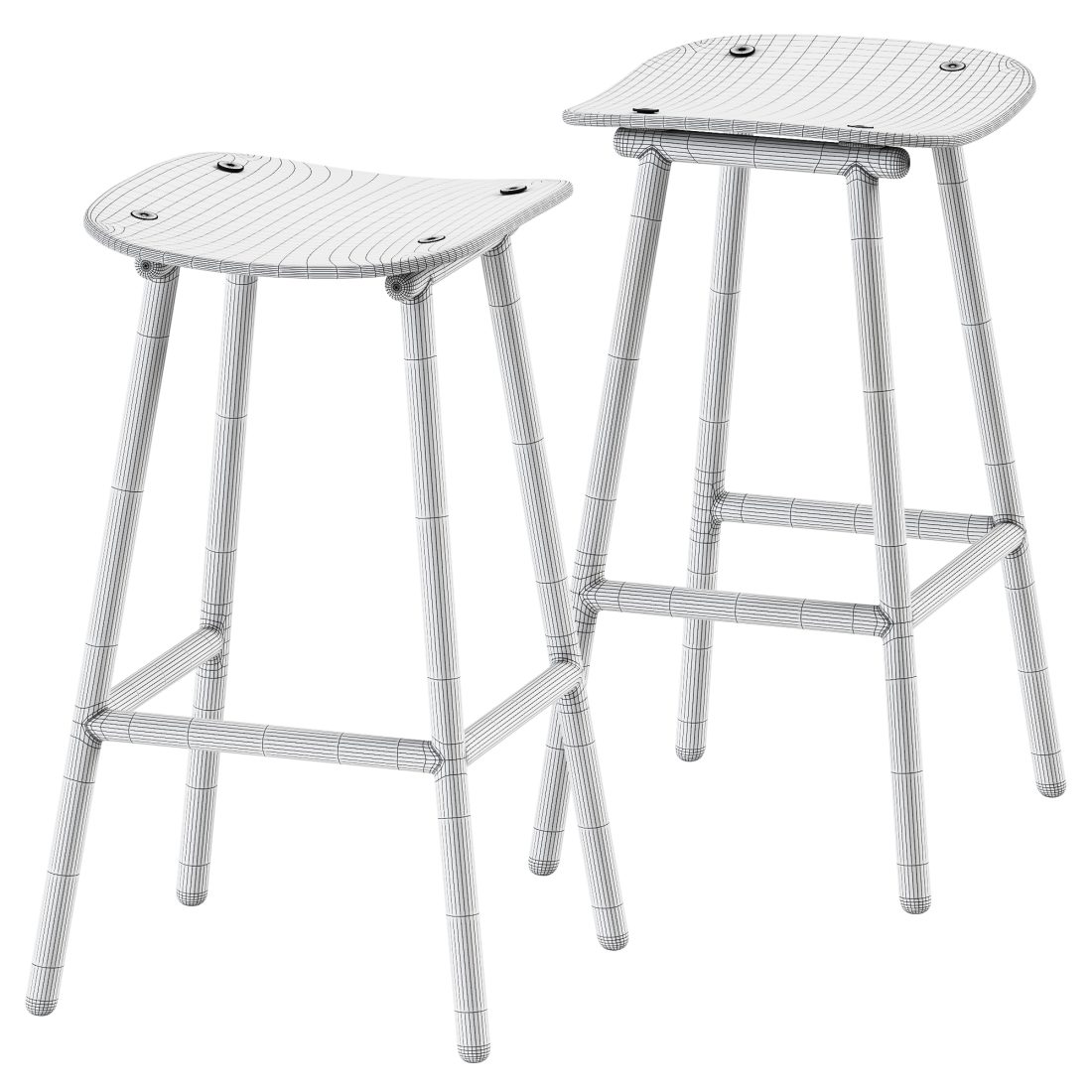 Fenster Bar Stool By Designbythem 3D Model for Corona | CGMood