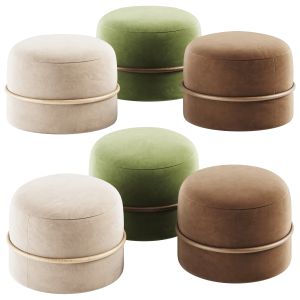 K2 C-2225 Fabric Pouf By Paged