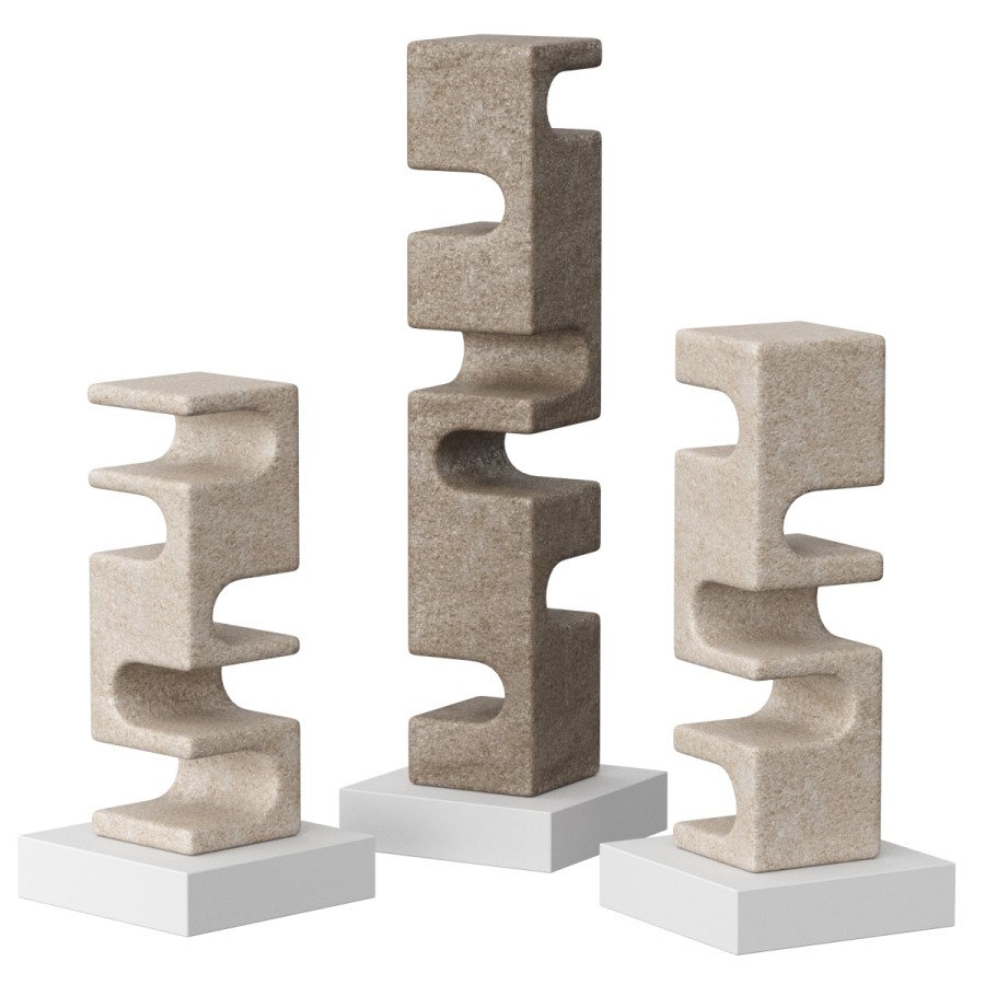 Abstract Stone Sculpture By Cesare Arduini 3D Model for Corona | CGMood