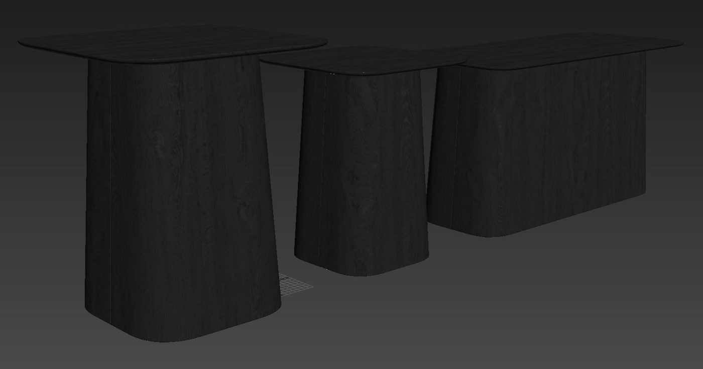 Wooden Side Tables By Vitra 3D Model for VRay | CGMood