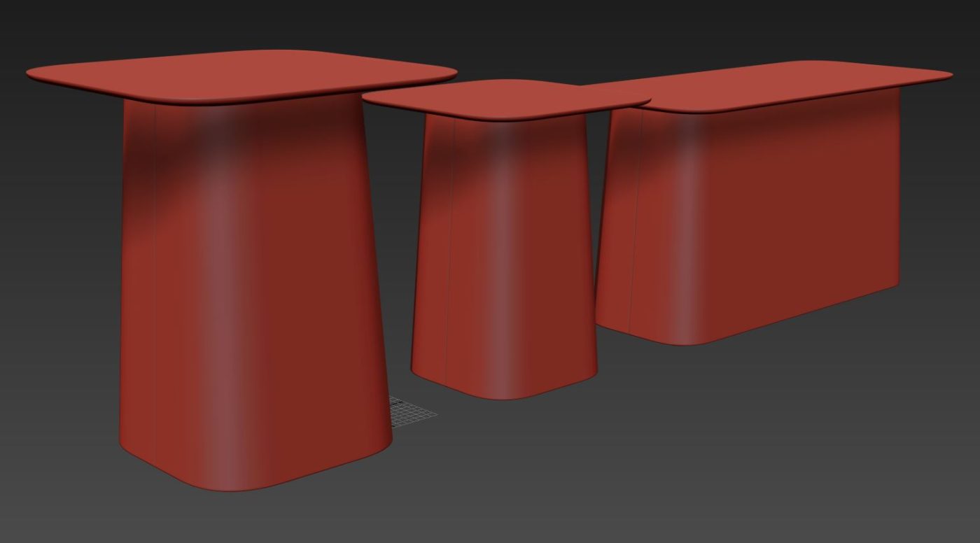 Wooden Side Tables By Vitra 3D Model for VRay | CGMood