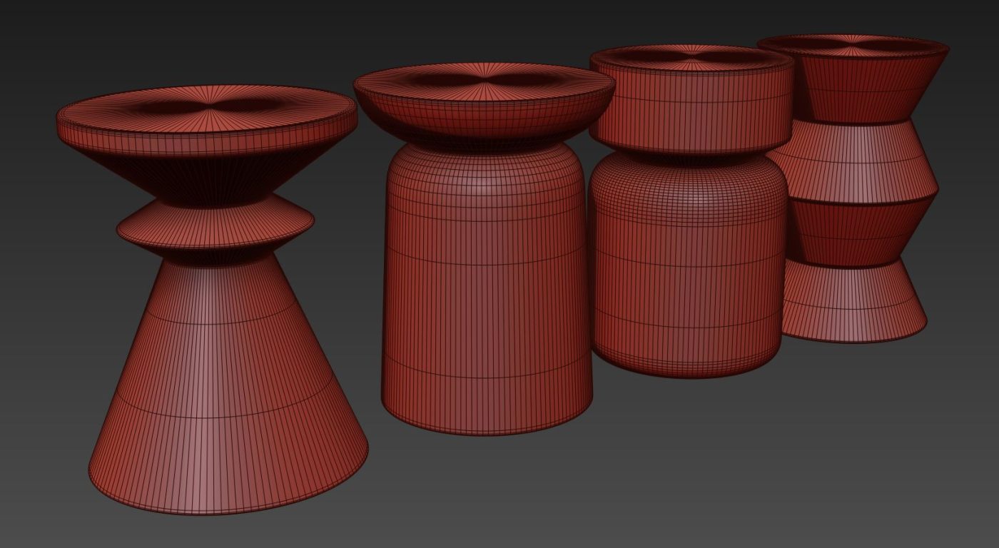 Side Tables By Am Pm - 3D Model for VRay