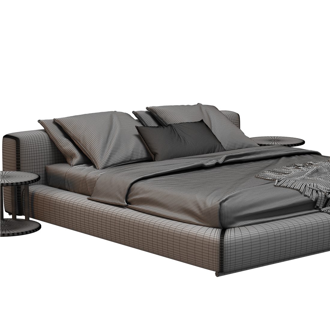 Flexform Bed Groundpiece 3D Model for Corona | CGMood