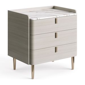 Light Luxury Marble Bedside Gg41 3 Drawers