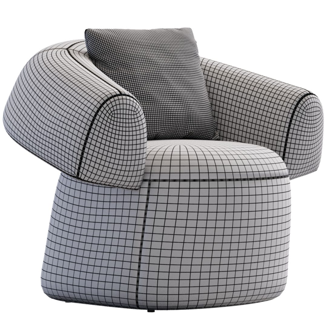 Ruff Armchair By Moroso - 3D Model for Corona