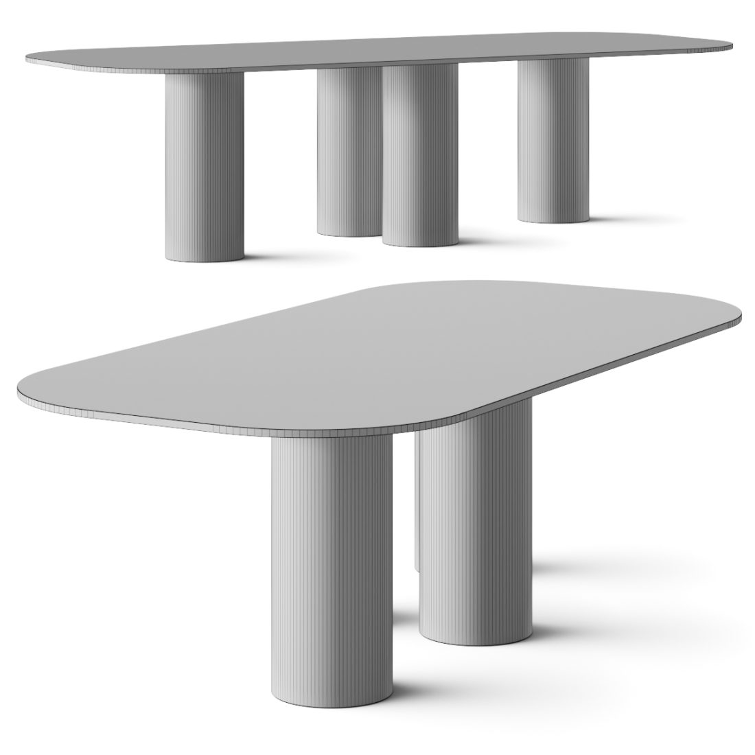 Casamania & Horm Marina Dining Table - 3D Model for VRay, Corona