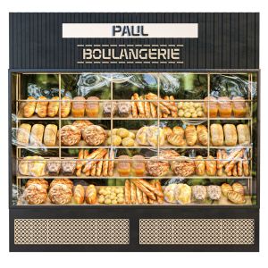 Showcase In A Bakery With Pastries