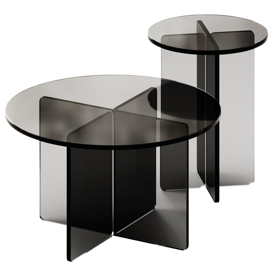 Iris Glass Coffee And Side Tables By Pastill 3D Model for Corona | CGMood