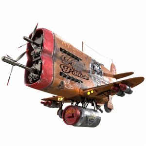 Stylized Realistic Brown Airplane