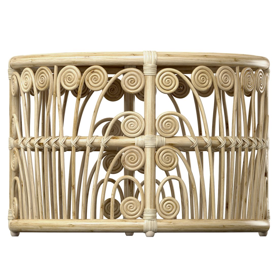 Bamboo Round Table With Rattan Tabletop 3D Model for VRay, Corona | CGMood