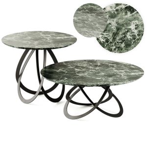 Febe Round Marble Coffee Table Set By Eforma