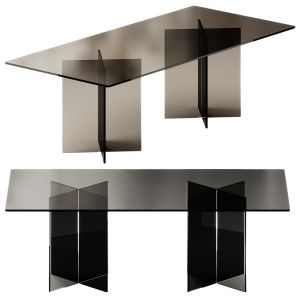 Exenza Rectangular Tempered Glass Table By Atelier