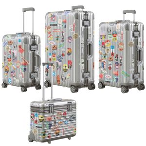 Rimowa Aluminium Luggage With Stickers Pbr 4k